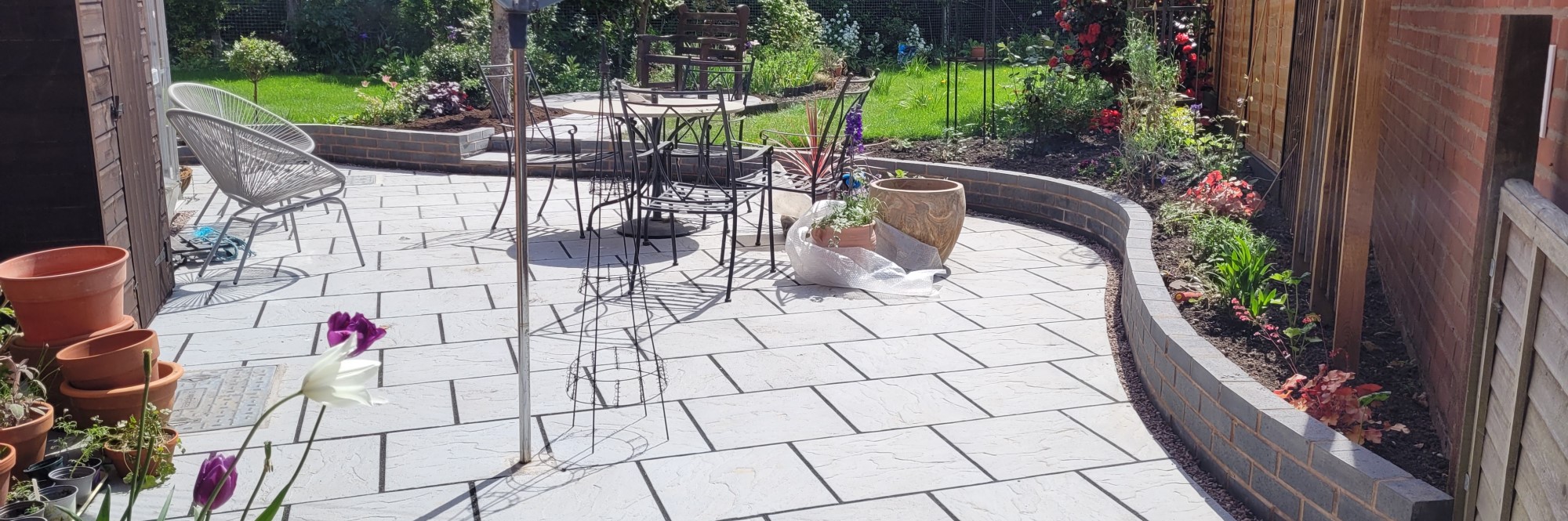 Patios paths DG Services Landscaping gardening Bromsgrove Droitwich